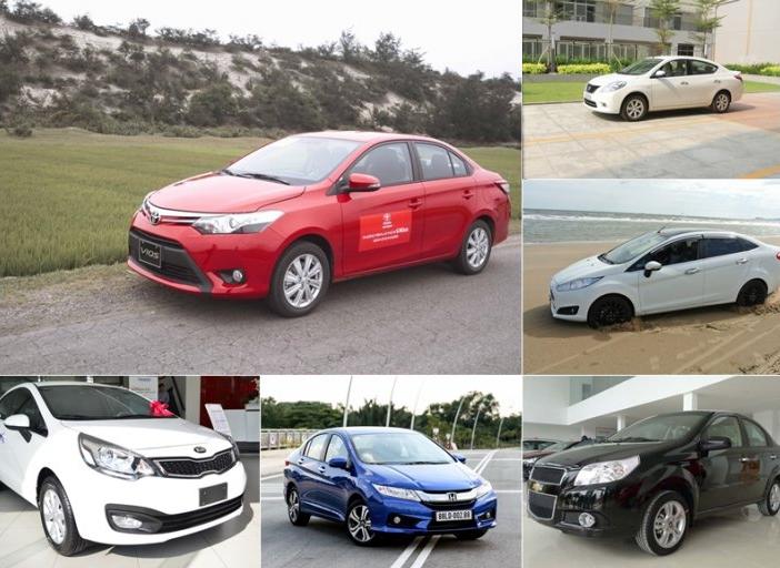 Top sedan hạng B bán chạy nhất Việt Nam tháng 12/2015.