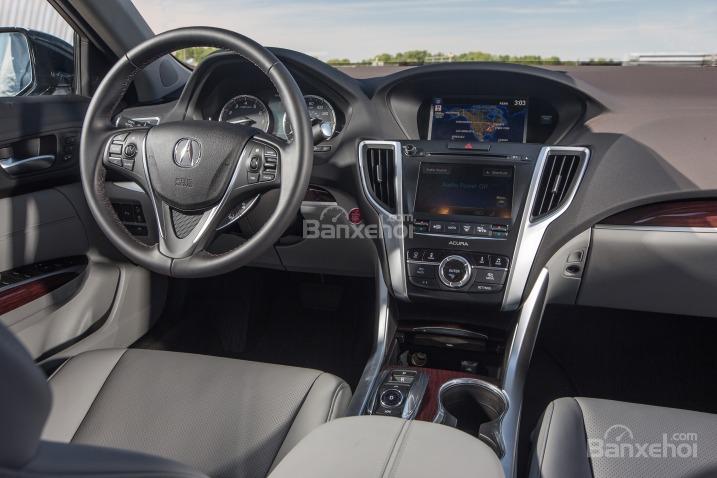 Đánh giá xe Acura TLX 2017: Không gian nội thất mang nét đặc trưng của hãng.