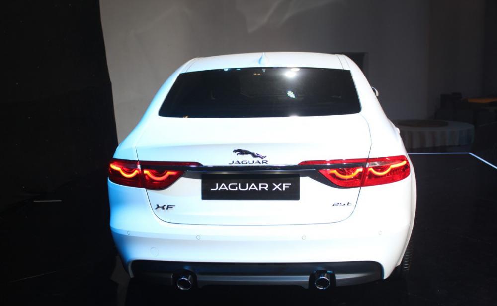 Đánh giá xe Jaguar XF 2017 nổi bật với logo chú báo đang chồm tới vồ mồi.