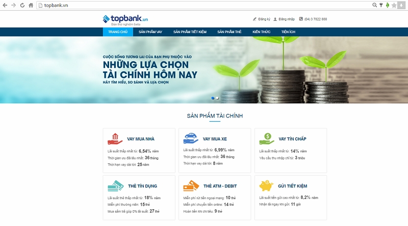 Cách truy cập vào Topbank.vn.