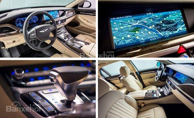 Đánh giá xe Genesis G90 2017: Khoang nội thất sang trọng, hiện đại, tiện nghi.