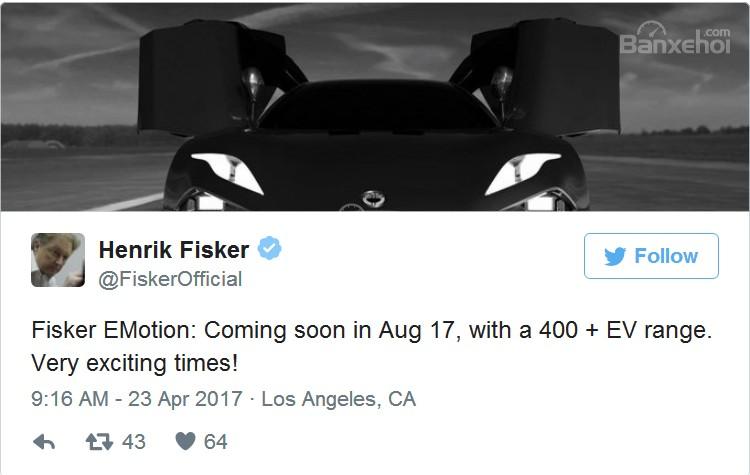 Xe điện hạng sang Fisker EMotion chốt ngày ra mắt.