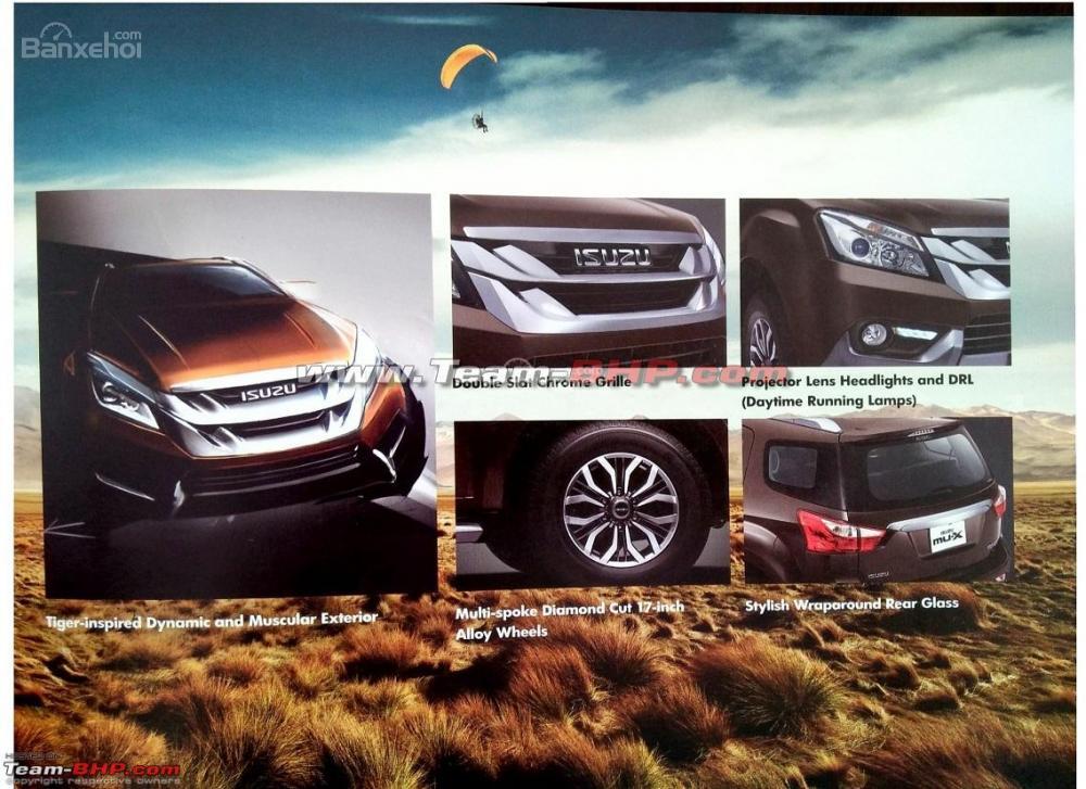 Isuzu MU-X 2017 lộ toàn bộ thông tin trước ngày ra mắt tại Ấn Độ 11/5 tới a1