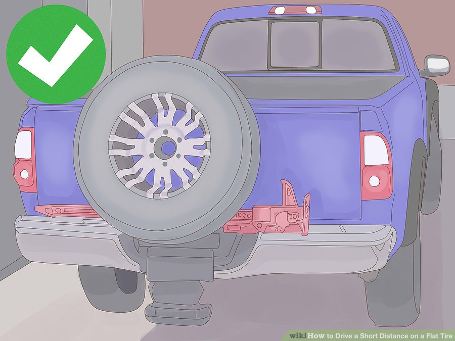 Giữ lốp dự phòng ở trên xe ô tô.