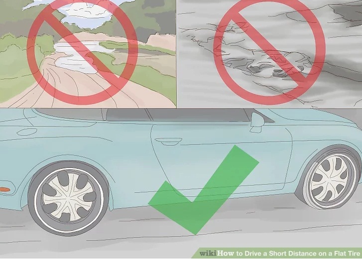 Lái xe trên mặt đường phẳng.