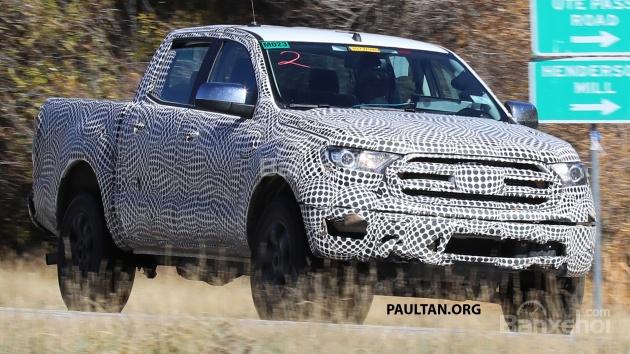 Ford Ranger 2019 bản Mỹ lần đầu tiên lộ diện trên đường thử.