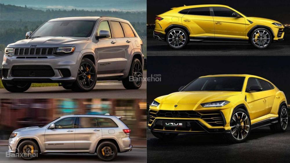 So sánh Lamborghini Urus vs Jeep Grand Cherokee Trackhawk /