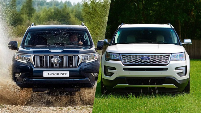  ​Đại chiến SUV nhập khẩu: Toyota Land Cruiser Prado 2018 hay Ford Explorer 2018 tốt hơn?.