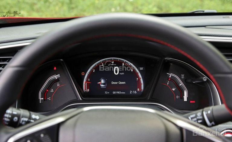 Đánh giá xe Honda Civic Si 2018: Cụm đồng hồ.
