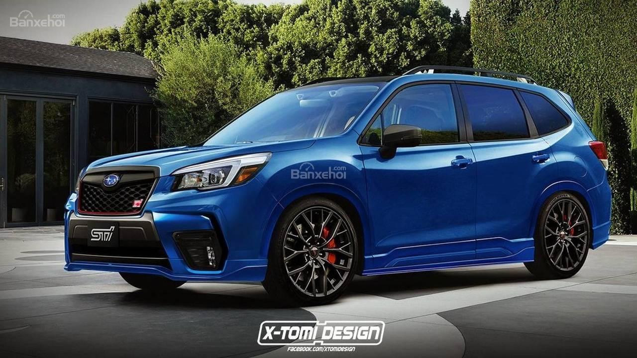 Subaru Forester 2019 bản cập nhật (trái) và Subaru Forest STI 2019 bản dựng (phải) 2a