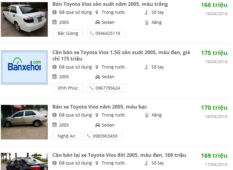 Toyota Vios 2005 giá dưới 200 triệu có đáng "đồng tiền bát gạo"? a10
