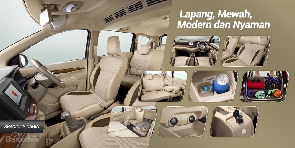 Khoang nội thất Suzuki Ertiga 2018 thế hệ mới tại thị trường Indonesia..