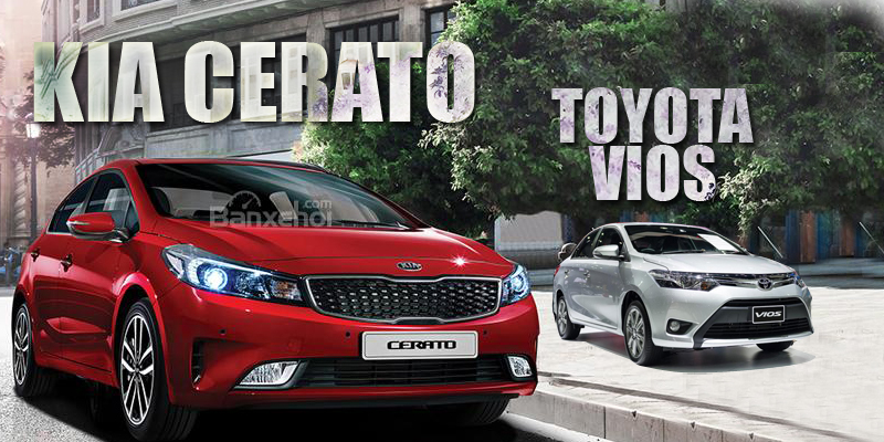 So sánh thông số kỹ thuật xe Kia Cerato 1.6SMT và Toyota Vios 1.5MT a1