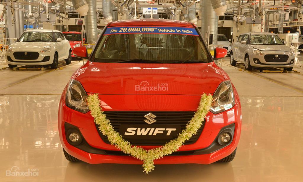 Suzuki Swift là chiếc xe thứ 20 triệu do Suzuki sản xuất tại Ấn Độ z