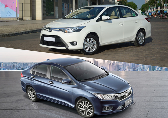 So sánh xe Toyota Vios 1.5G 2018 và Honda City 1.5 TOP 2018 1