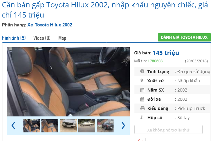 Mua xe bán tải cũ dưới 200 triệu cần lưu ý điều gì? - Toyota Hilux a4