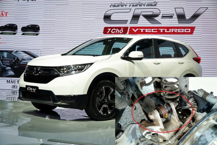 Honda CR-V 2018 bị gỉ sét trên gioăng cao su Honda CR-V 2018 bị gỉ sét