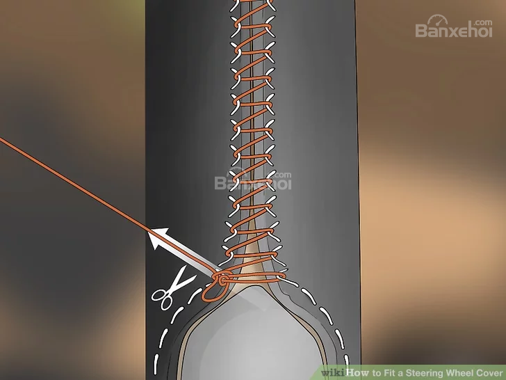 Hướng dẫn chi tiết cách bọc vô-lăng ô tô - may - 6