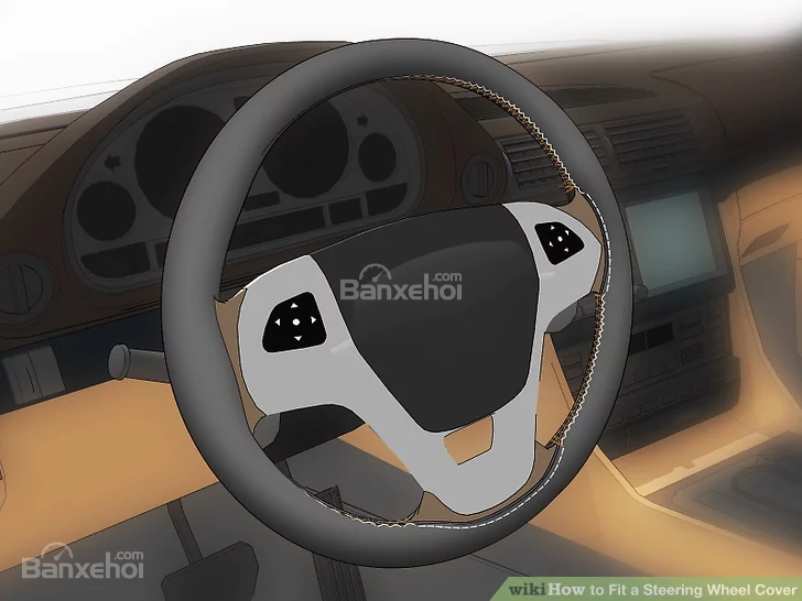 Hướng dẫn chi tiết cách bọc vô-lăng ô tô - may - 7