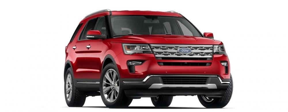 Đánh giá xe Ford Explorer 2019: Màu ngoại thất đỏ.