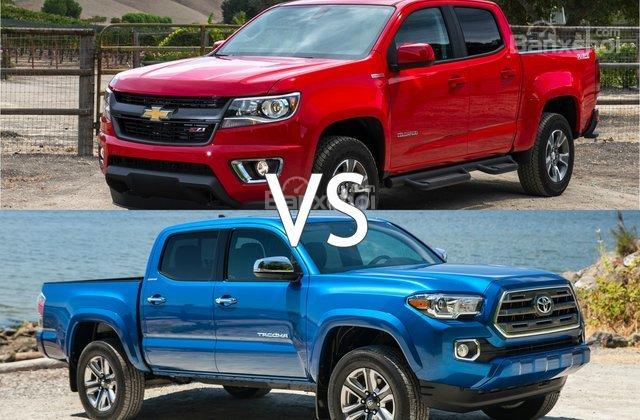 So sánh xe Chevrolet Colorado 2018 và Toyota Tacoma 2018.