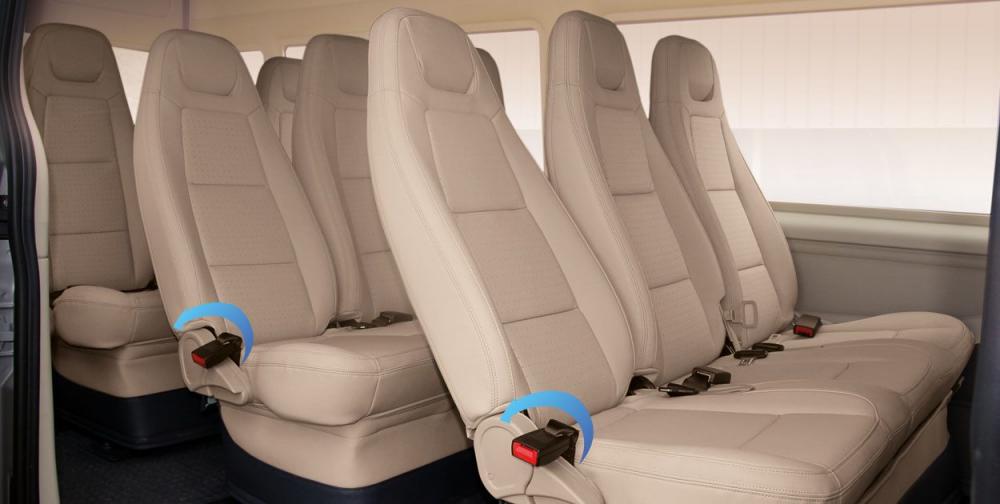 Đánh giá xe Ford Transit 2019 bản cao cấp về thiết kế ghế ngồi 1