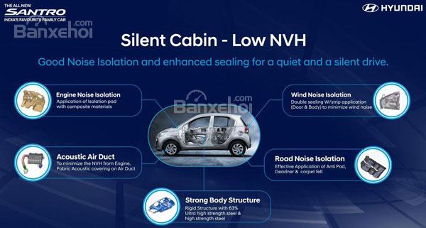 Khoang cabin Hyundai Santro yên tĩnh hơn ...