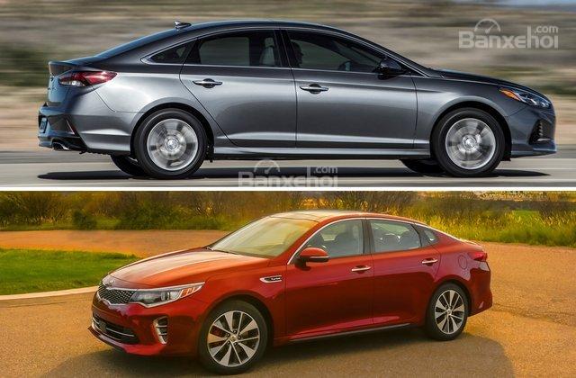 So sánh Kia Optima và Hyundai Sonata 2019 về mức tiêu hao nhiên liệu.
