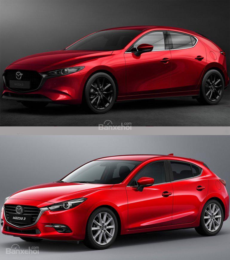So sánh Mazda 3 2019 thế hệ mới và cũ qua hình ảnh trực quan.