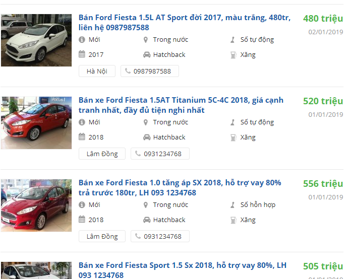 Xả hàng tồn, giá Ford Fiesta tại đại lý giảm "kịch sàn" a2