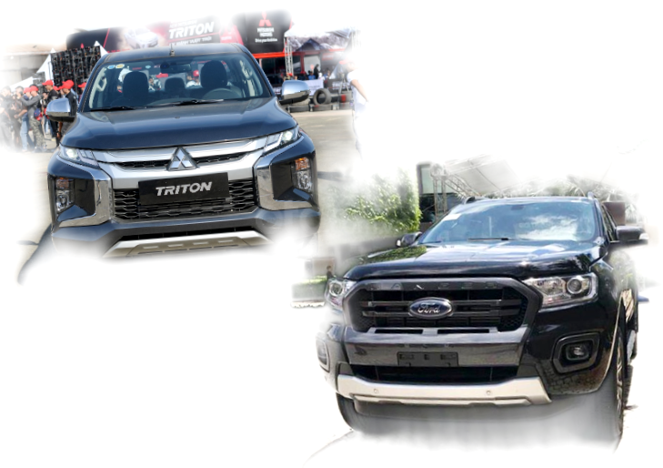 Mitsubishi Triton MIVEC 4x4 AT 2019 và Ford Ranger Wildtrak 4x4 AT 2018