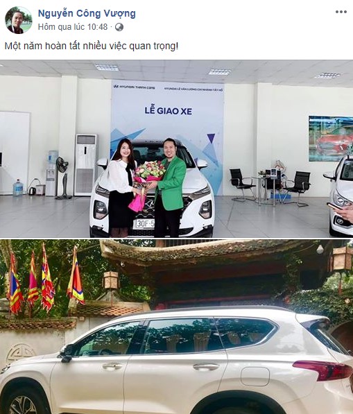Vượng râu là nghệ sỹ đầu tiên sở hữu xe Hyundai Santa Fe 2019 a1