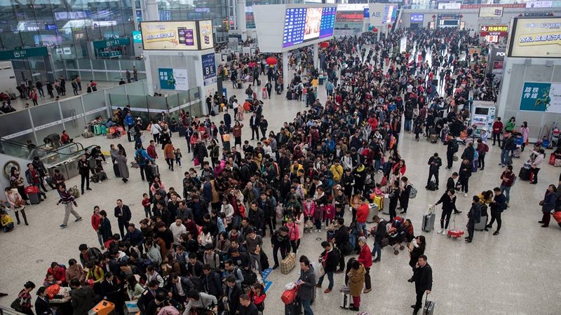 Cảnh di dân lớn nhất năm ở Trung Quốc trước Tết Nguyên đán 2019