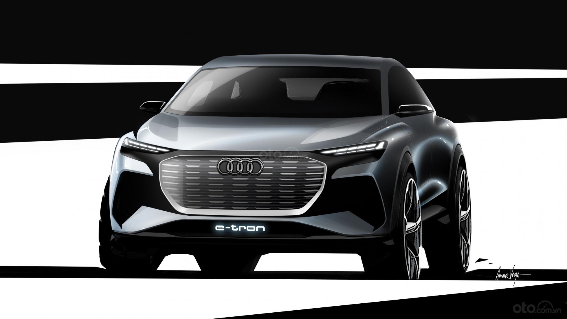 Audi Q4 e-tron 2021 - ảnh 2 Audi Q4 e-tron 2021 đầu xe