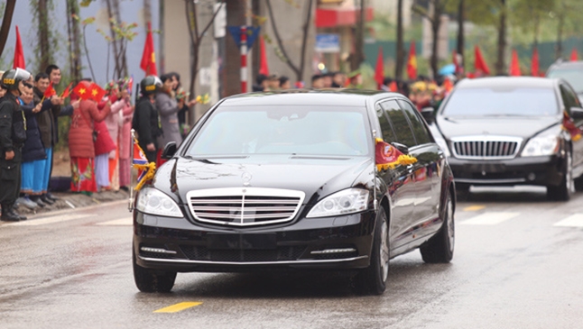Mercedes-Benz S600 Pullman Guard hộ tống Kim Jong Un về Hà Nội 4
