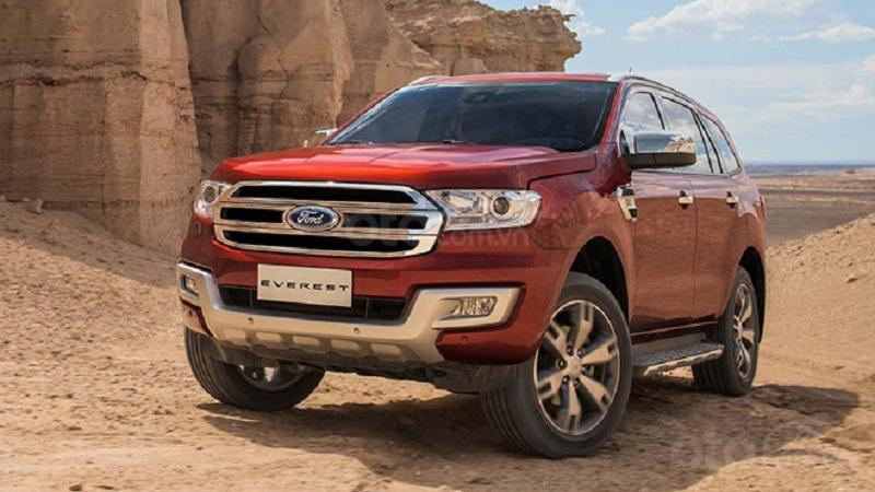 Ford Everest màu đỏ phiên bản 2019...