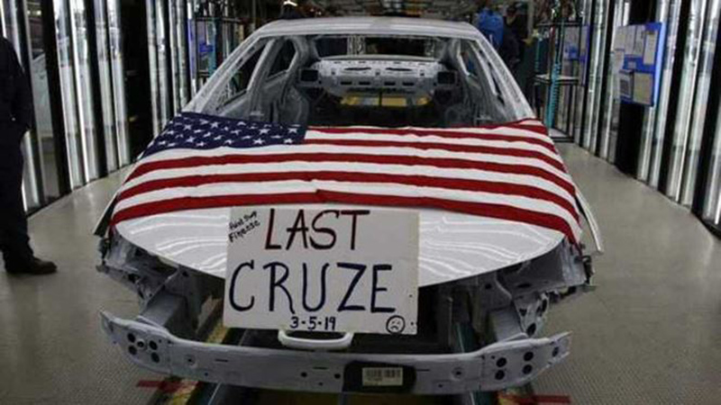Chiếc Chevrolet Cruze cuối cùng được "ra lò" tại Mỹ, nhà máy GM đóng cửa