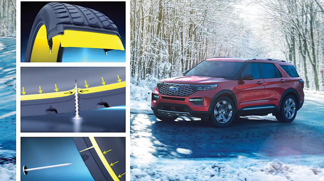 Ford Explorer 2020 trang bị lốp tự lành a2