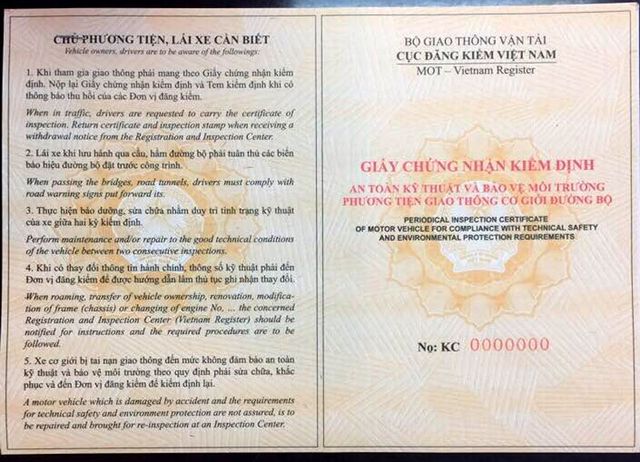 Làm sao để đăng kiểm lại xe ô tô khi bị mất giấy đăng kiểm?2aa