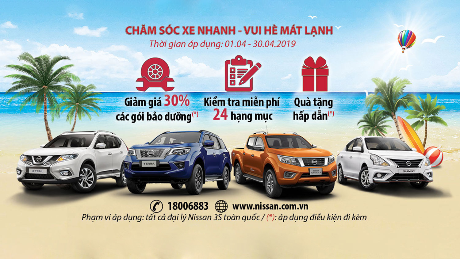 Nissan Việt Nam triển khai chương trình hậu mãi "Chăm sóc xe nhanh - Vui hè mát lạnh" a
