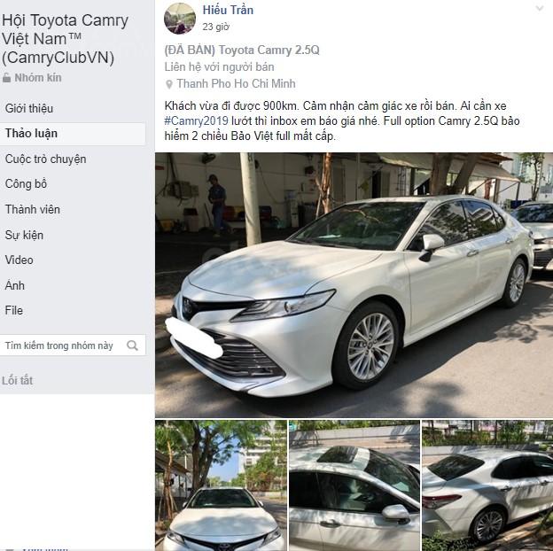 Toyota Camry 2019 chưa đăng kiểm, đi 900km đã rao bán với giá sốc a2