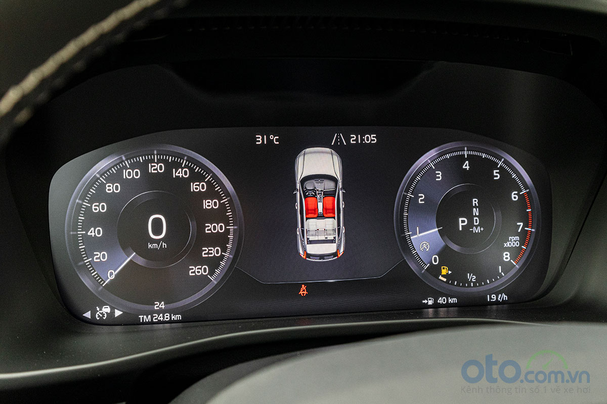Bảng đồng hồ của Volvo XC40 2019 sử dụng màn hình điện tử 12,3 inch Bảng đồng hồ của Volvo XC40 2019 sử dụng màn hình điện tử 12,3 inch.