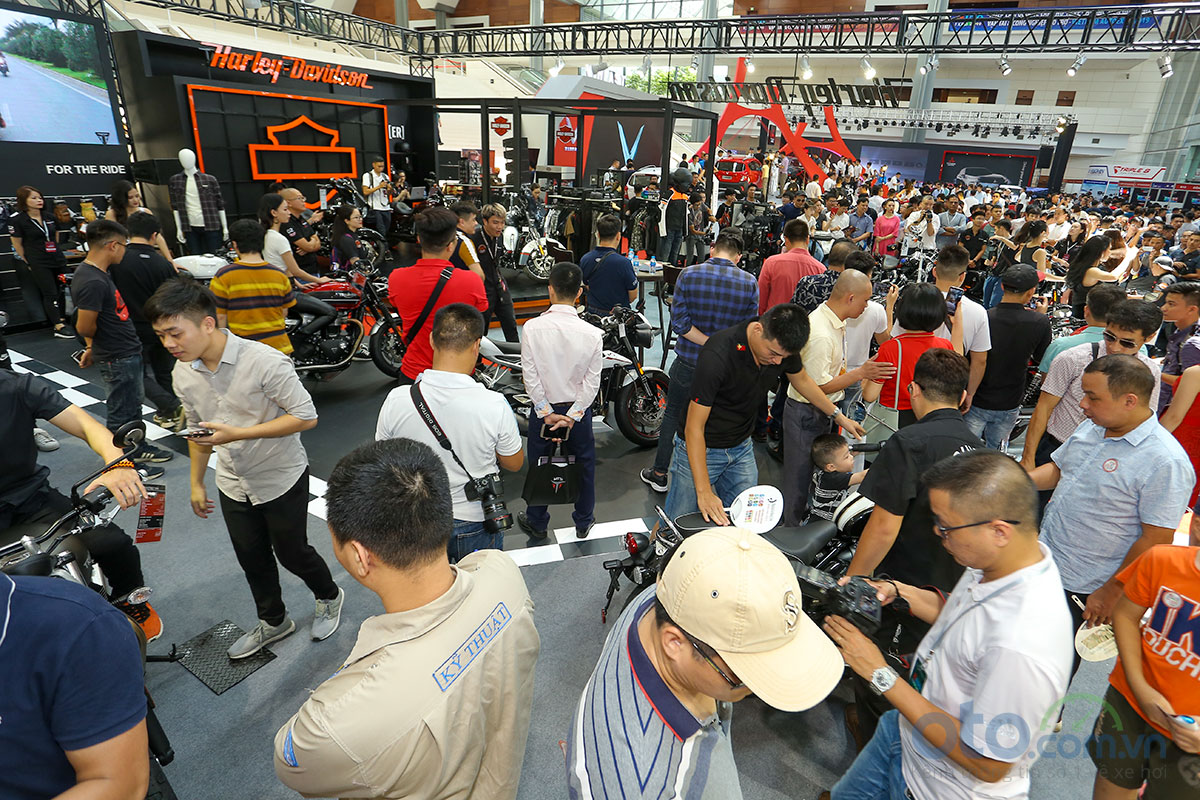 Gian hàng của 3 thương hiệu xe mô tô tại Vietnam AutoExpo 2019.