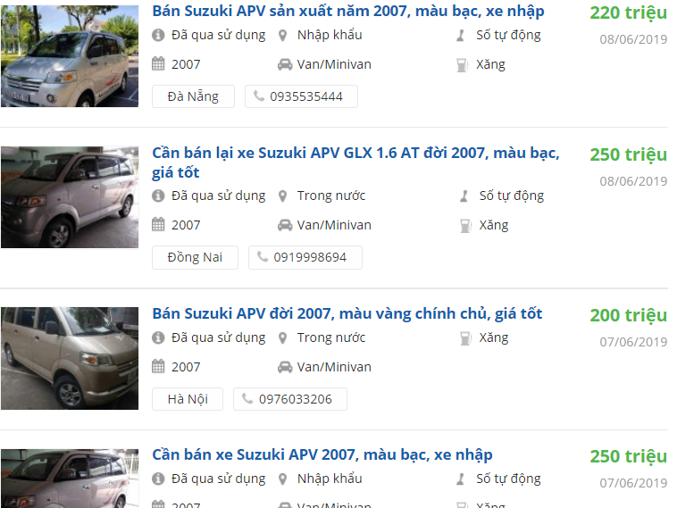 Suzuki APV đã ngừng phân phối, người tiêu dùng chỉ còn cách tìm kiếm dòng xe này trên thị trường xe cũ a11