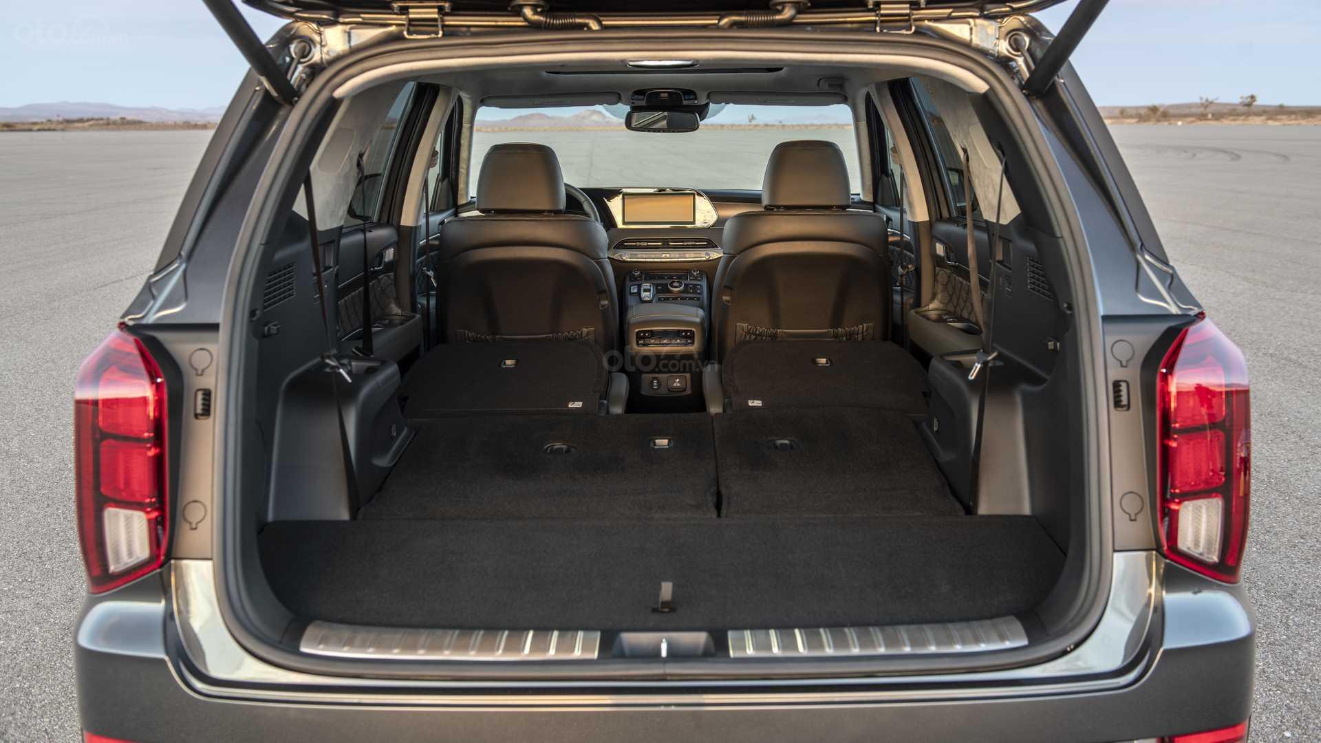 Khoang hành lý của Hyundai Palisade 2019.