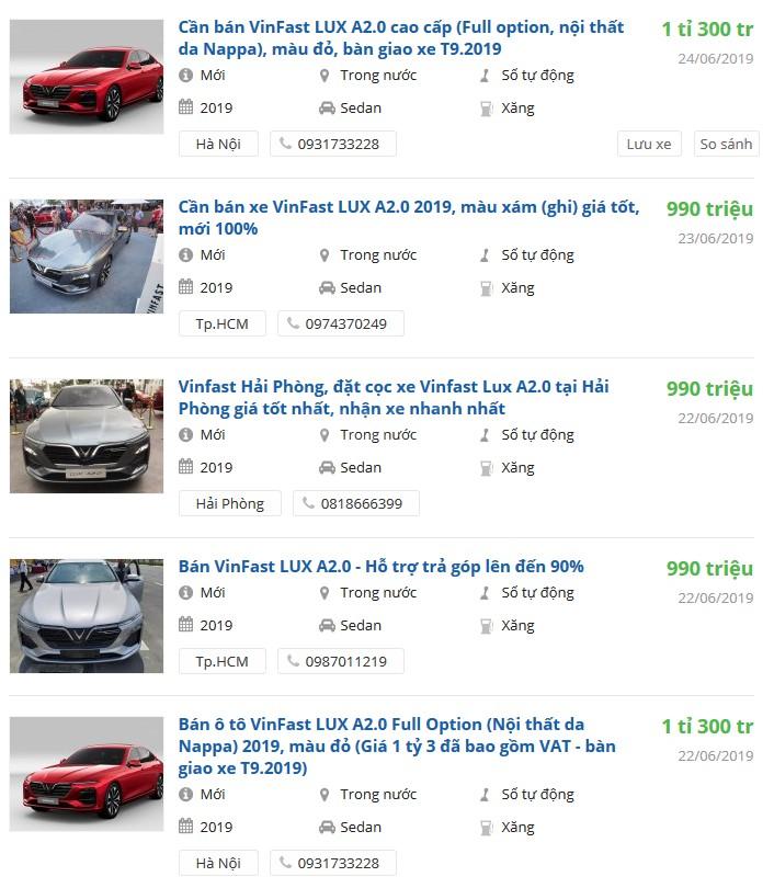 Bán xe VinFast LUX A2.0 2019 Bán xe VinFast LUX A2.0 2019