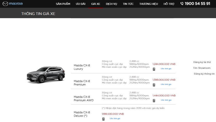 Mazda CX-8 2019 quay trở lại giá thực, tăng cao nhất 125 triệu đồng a4