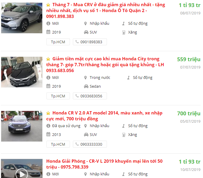 Honda CR-V là xe bán chạy nhất của Honda Việt Nam dù đứt đoạn tăng trưởng trong tháng 6 a3