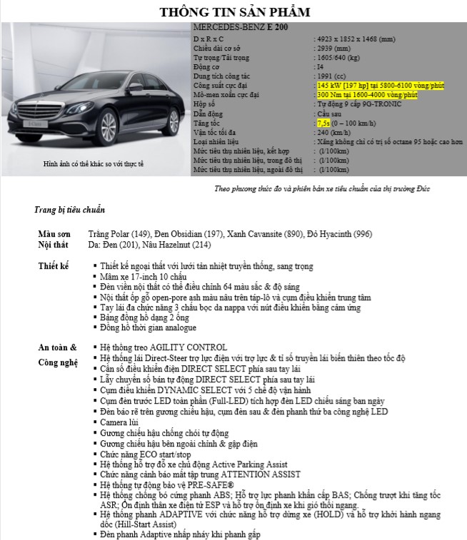 Giá xe Mercedes E200 2020 3 Giá xe Mercedes E200 2020 a3