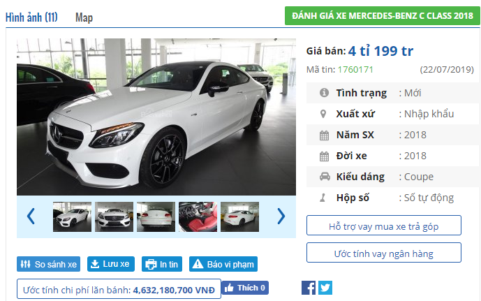 Mercedes-AMG C43 4MATIC Coupe chốt giá 4,199 tỷ đồng 1